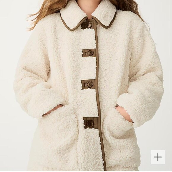 J. Crew Womens Teddy Sherpa Jacket XL - Picture 3 of 3
